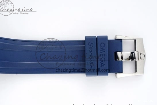0417 Fashionable Seamaster Diver 300M ZF 1:1 Best Edition Blue Ceramic Blue Dial on Blue Rubber Strap A 7822